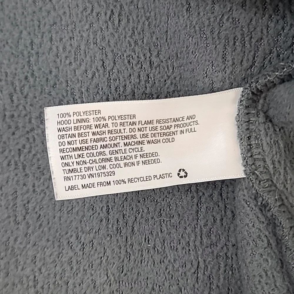 Cat & Jack Plush Cozy Sherpa Long Sleeve Hooded Monster Robe in Dark Gray/Blue